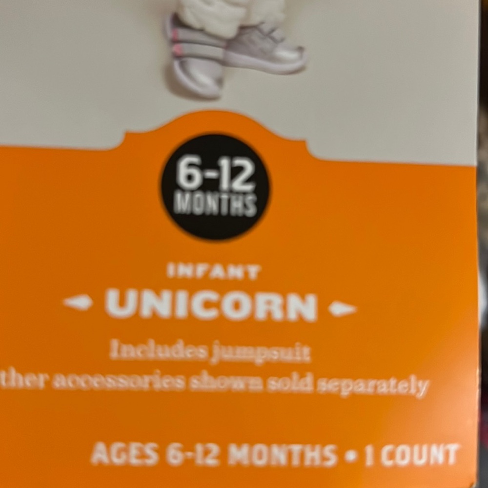 UNICORN Plush costume 1 piece Target HYDE & EEK Infants 6-12 Months NWT New - Picture 6 of 7